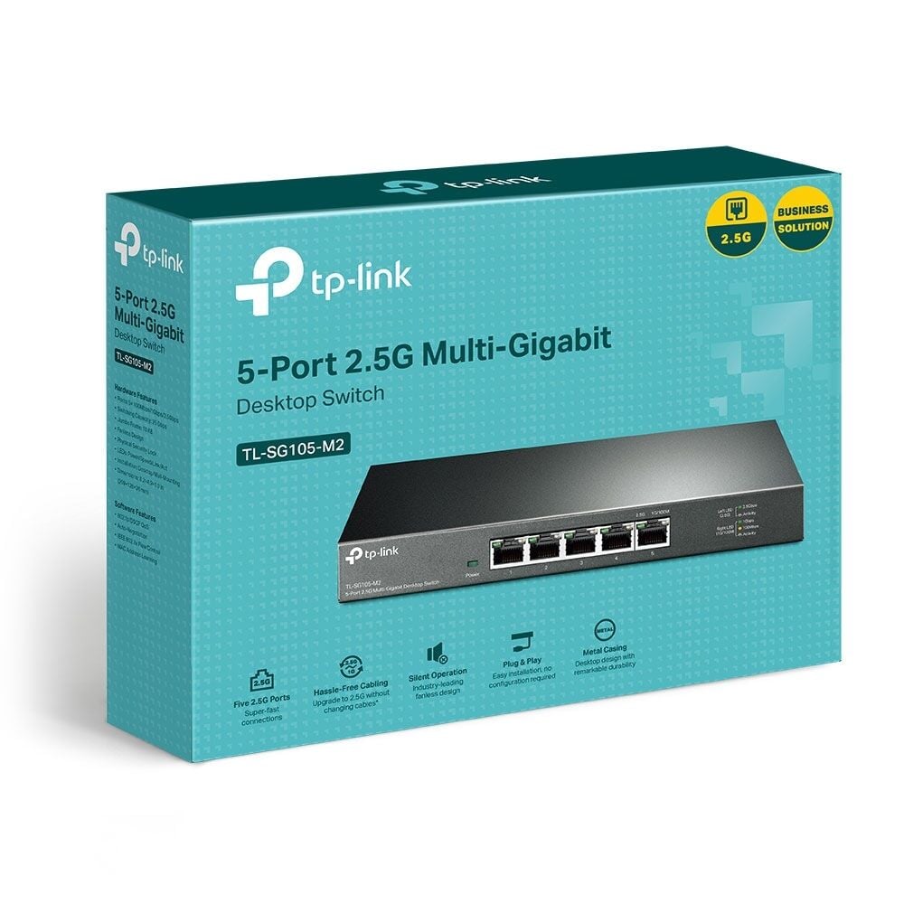 TP-LINK TL-SG105-M2 5PORT 100/1000/2500 YÖNETİLEMEZ SWITCH