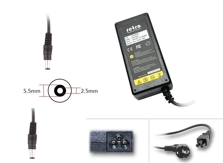 24V 3.75A 90W 5.5x2.5 mm Barkod Yazıcı Adaptör RETRO