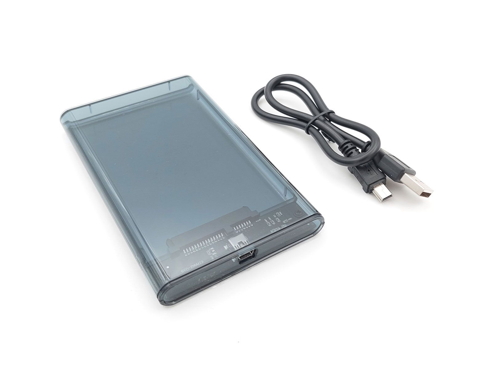 2.5-inch Hard Disk (HDD) Kutusu - USB 2.0 SATA 480 Mbps - Plastik - Şeffaf