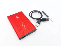 2.5-inch Hard Disk (HDD) Kutusu - USB 3.0 SATA 4.8 Gbps - Alüminyum - Kırmızı
