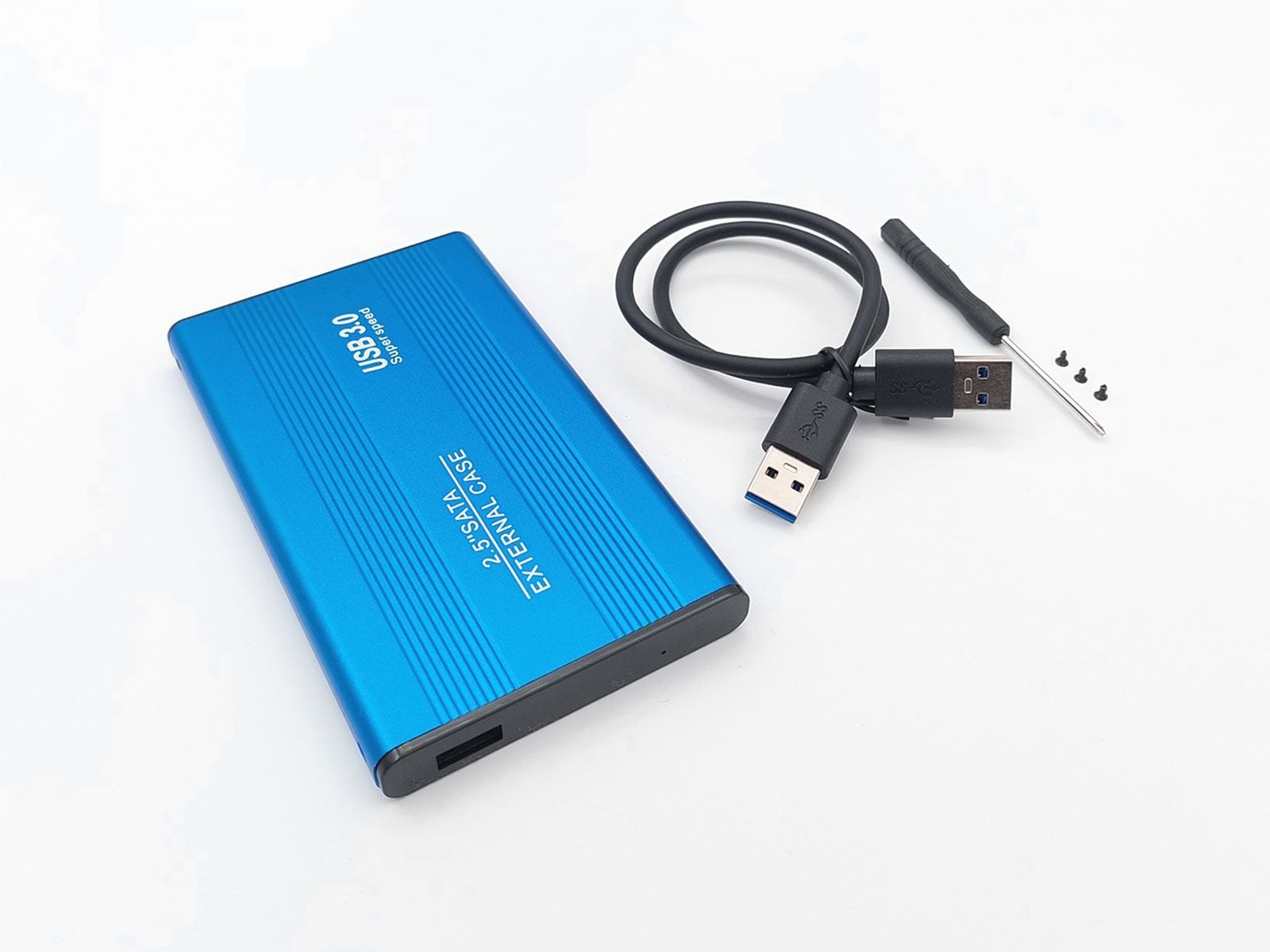 2.5-inch Hard Disk (HDD) Kutusu - USB 3.0 SATA 4.8 Gbps - Alüminyum - Mavi
