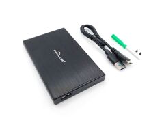 2.5-inch Hard Disk (HDD) Kutusu - USB 3.0 SATA 4.8 Gbps - Fırçalanmış Alüminyum - Siyah