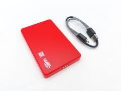 2.5-inch Hard Disk (HDD) Kutusu - USB 3.0 SATA 4.8 Gbps - Plastik - Kırmızı