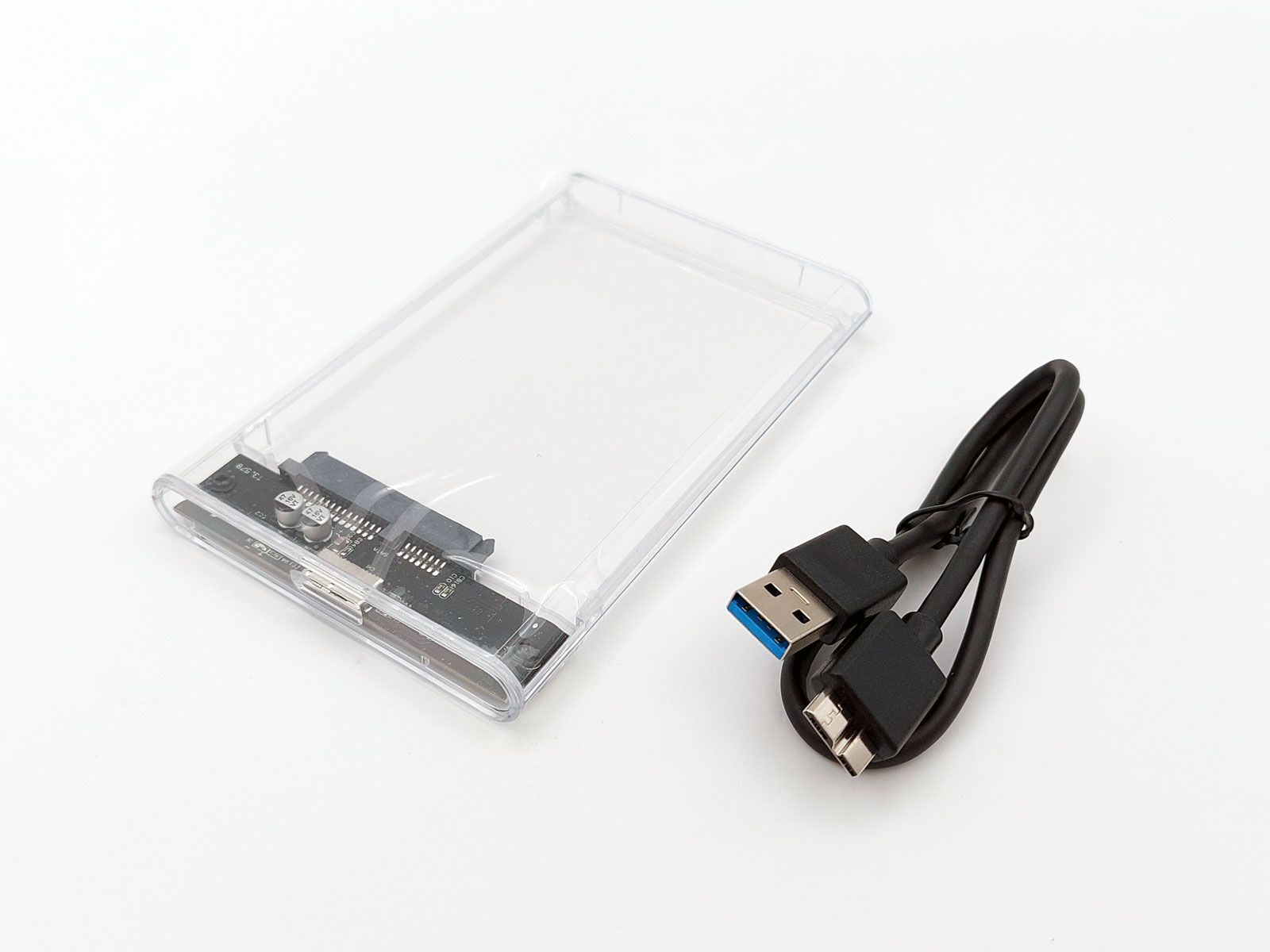 2.5-inch Hard Disk (HDD) Kutusu - USB 3.0 SATA 4.8 Gbps - Plastik - Şeffaf