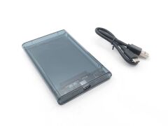 2.5-inch Hard Disk (HDD) Kutusu - USB 3.1 Type-C SATA 10 Gbps - Plastik - Gri