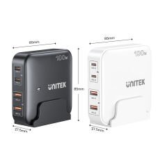 Unitek 100W Masaüstü GAN Şarjİstasyon Beyaz (P1229AWH)