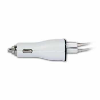 iPhone 5V Çift USB 4A Araç Şarj Adaptör Beyaz RETRO