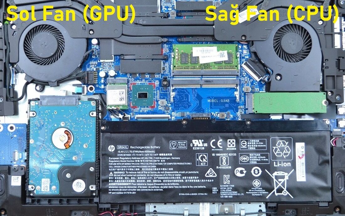 Hp Omen 2CR91EA Fan V2 (Sol Fan)