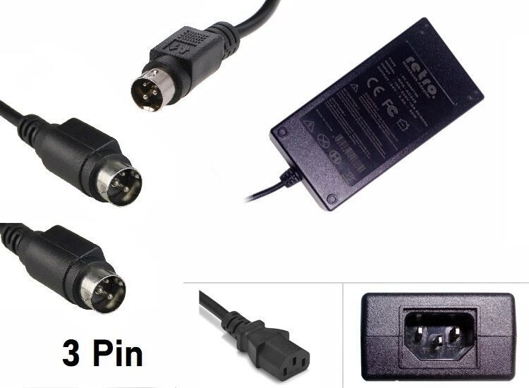Zjiang Termal POS Barkod Etiket Yazıcı 24V 2.5A 3Pin DIN Adaptör RETRO